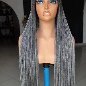 Bone Straight Grey Mix Unit - 6/6 Mini Frontal