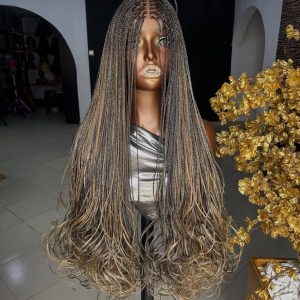 Nana Silky Curls Braided Wig – 30" (Color Kim)