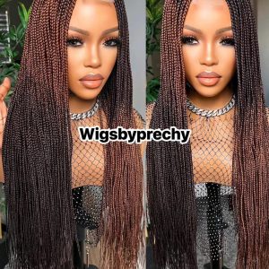 Center Cornrows Braided Wig