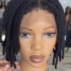 6” human hair dreadlocks full lacewig
