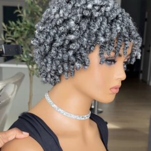 Afro kinky pixie (salt and pepper/gray)