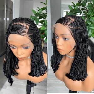 Stylish Cornrows Bob Length Braided Wig