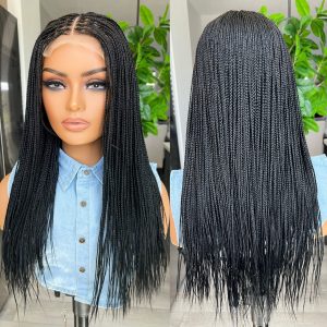 Normal Size Twist Braided Bob Wig - Brown