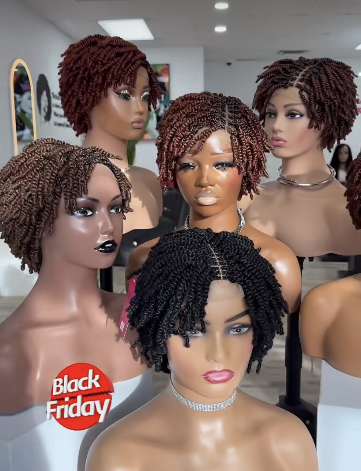 Easter sales 🛍️🛍️🛍️Short closure Kinky Twist Braided Wig - Image 5