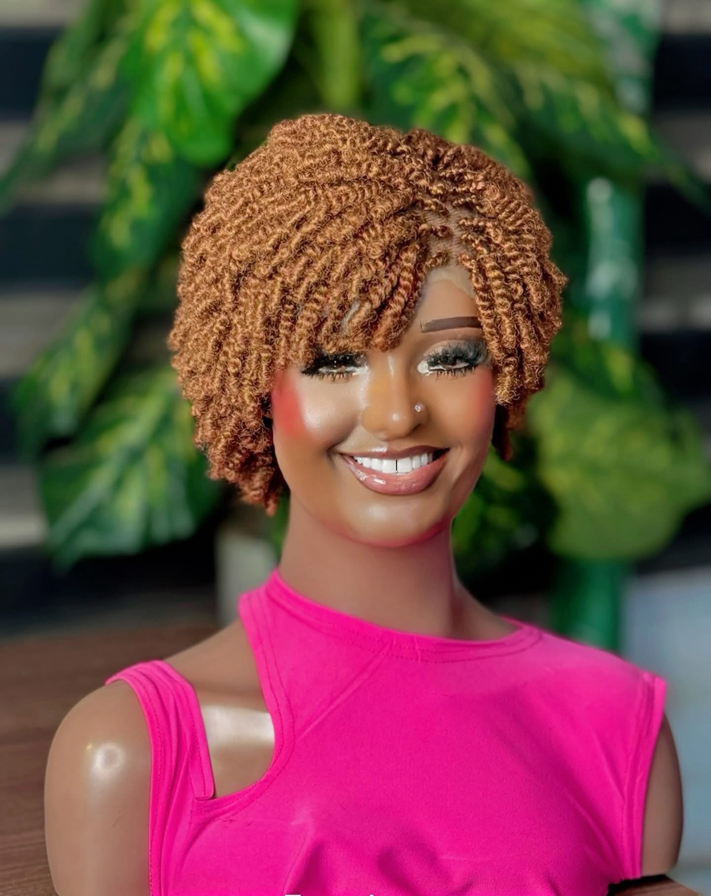 Easter sales 🛍️🛍️🛍️Short closure Kinky Twist Braided Wig - Image 6