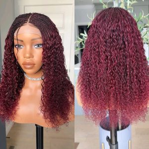 Beautiful 100% human hair micro braids , available in burgundy and black