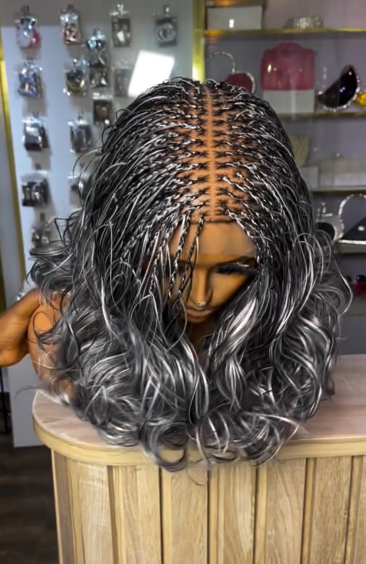 Bohemian Micro-Braided Lace Front Wig – Wavy Bob Cut with HD Transparent Lace - Image 4