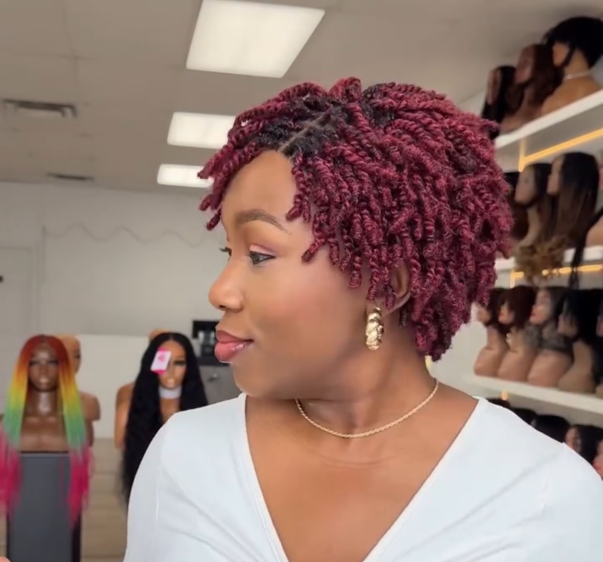 Easter sales 🛍️🛍️🛍️Short closure Kinky Twist Braided Wig - Image 4