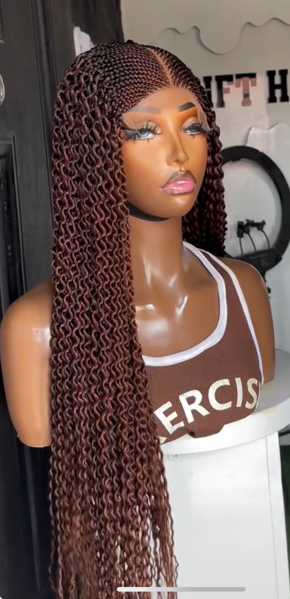 Laura’s Spiral Twist – Premium Braided Lace Front Wig with Bohemian Curls - Image 3