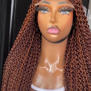 Laura’s Spiral Twist – Premium Braided Lace Front Wig with Bohemian Curls