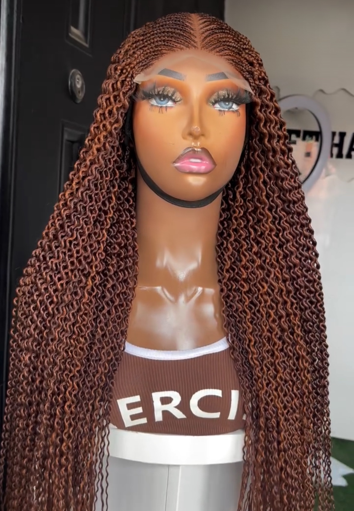 Laura’s Spiral Twist – Premium Braided Lace Front Wig with Bohemian Curls - Image 2