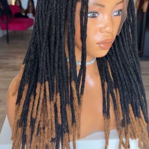 Handmade Human Hair Dreadlock Lace Front Wig