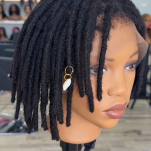 6” human hair dreadlocs full lacewig