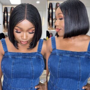 10” human hair micros bob
