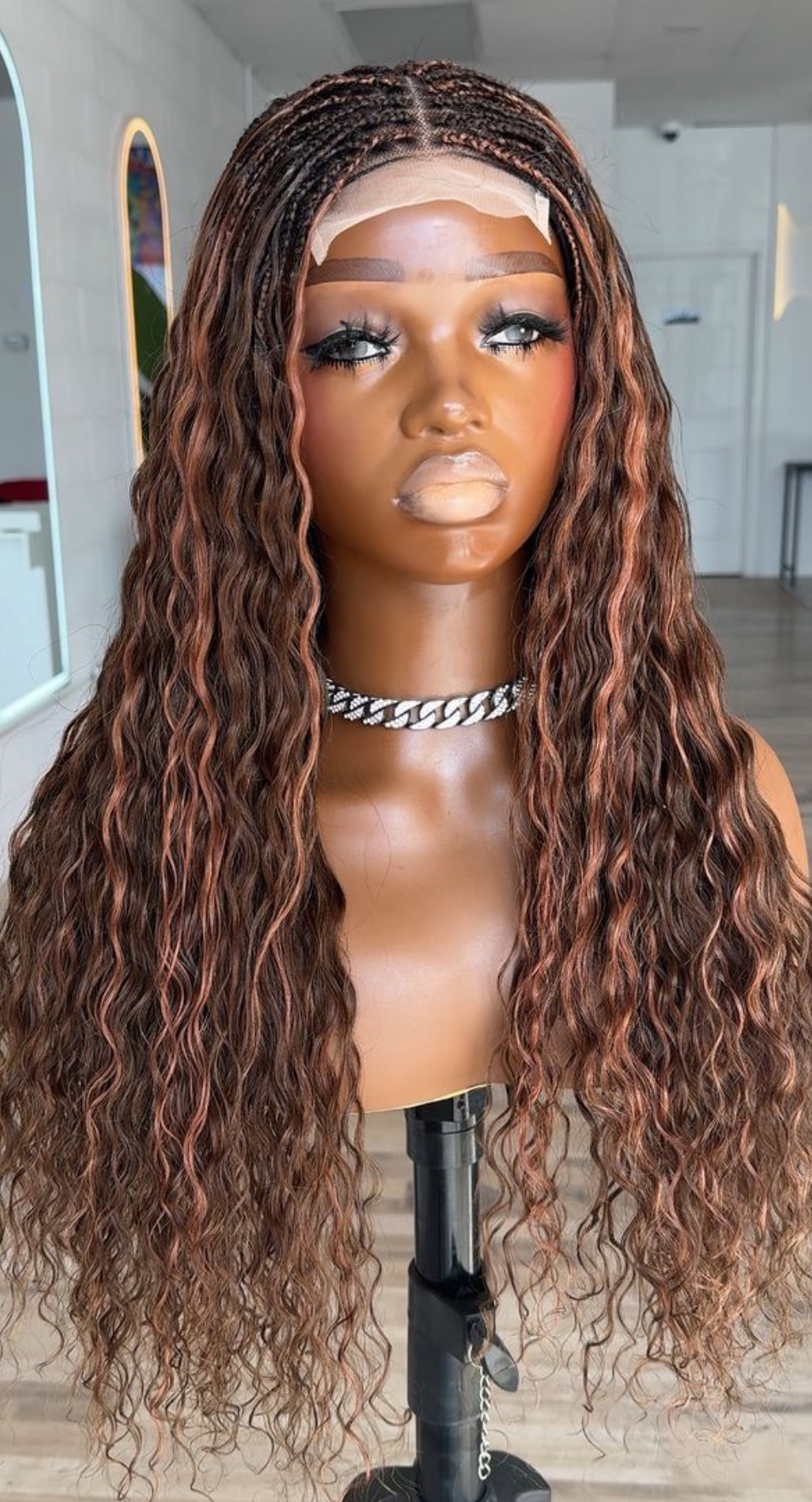 26” Human Hair Micros (Color 4/30 Chocolate & Honey Mix) - Image 2