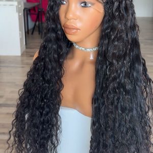 24” Side Cornrow Human Hair Full Lace Wig