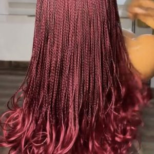 Burgundy micro twist