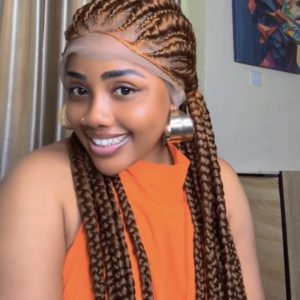 Easter sales 🛍️ 🛍️
Premium Ginger Honey Hand-Braided Lace Frontal Wig – Full Cornrow