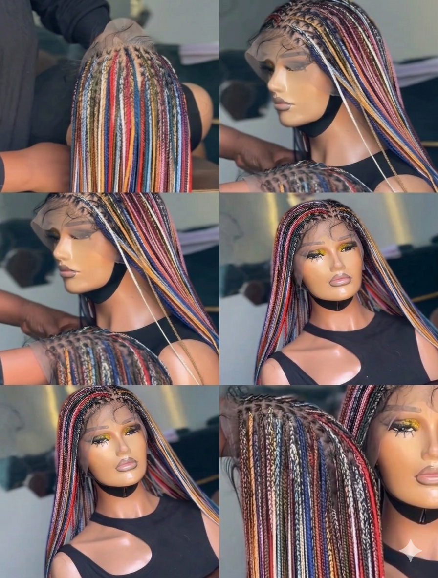 Easter sales 🛍️🛍️ Glueless Knotless Rainbow 🌈 Wig - Image 3