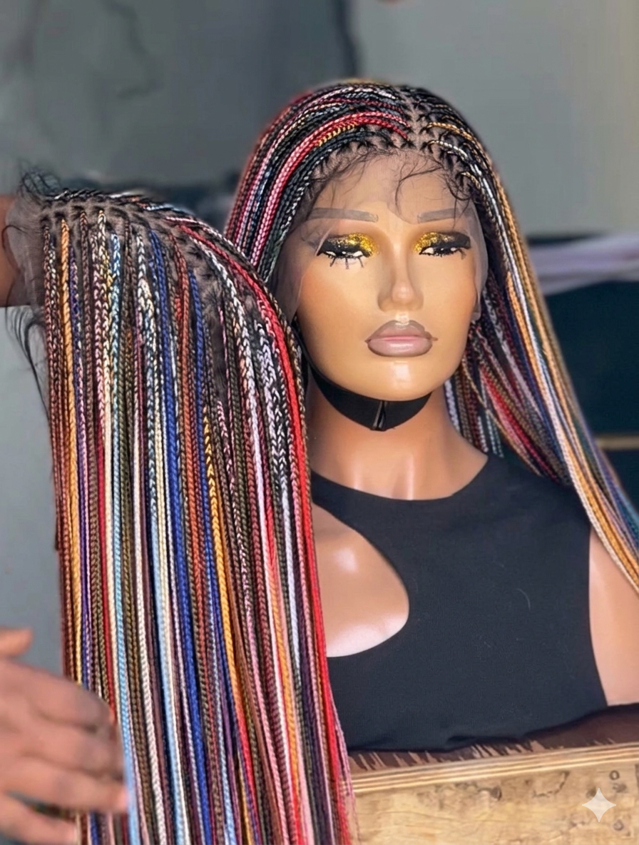 Easter sales 🛍️🛍️ Glueless Knotless Rainbow 🌈 Wig - Image 5