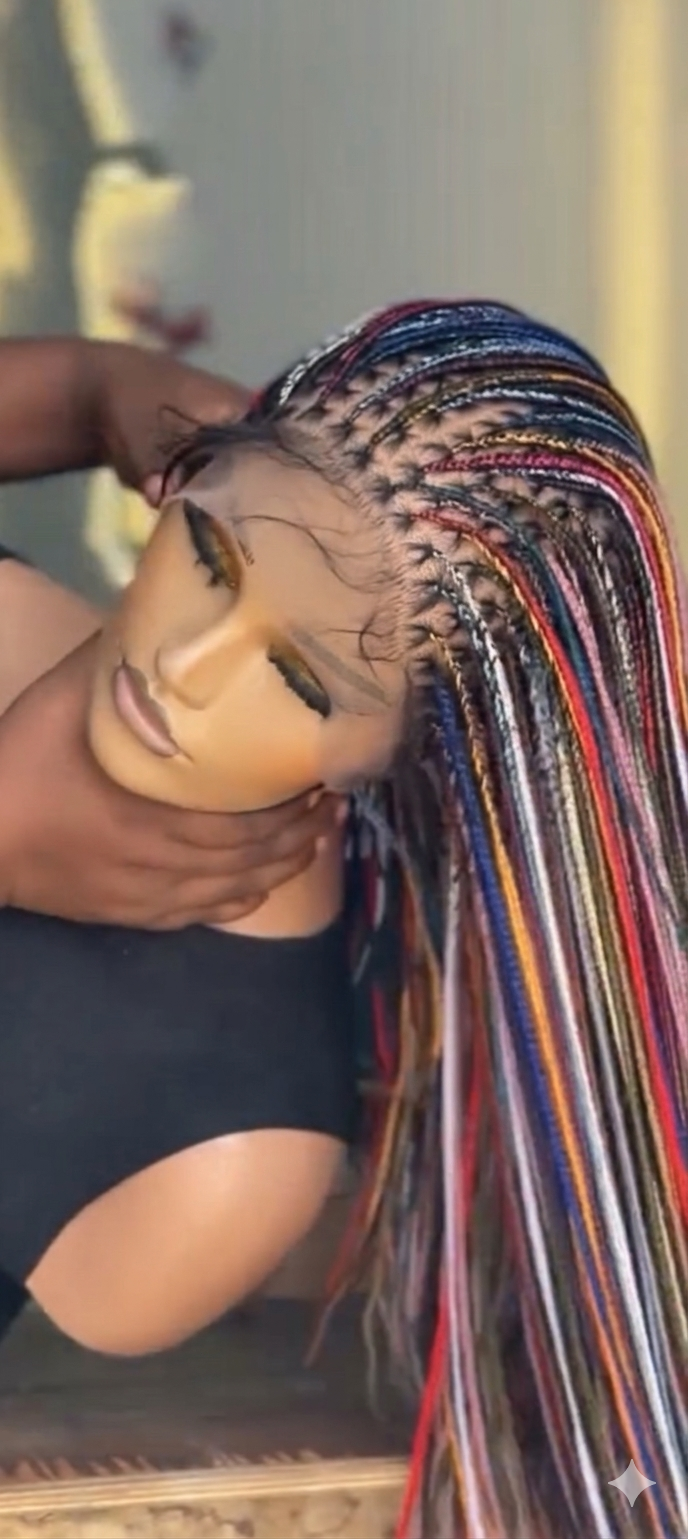 Easter sales 🛍️🛍️ Glueless Knotless Rainbow 🌈 Wig - Image 4