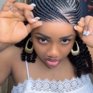 Side-Parted Micro Cornrow Wig with Voluminous Spiral Curls – Luxury Without the Salon Stress