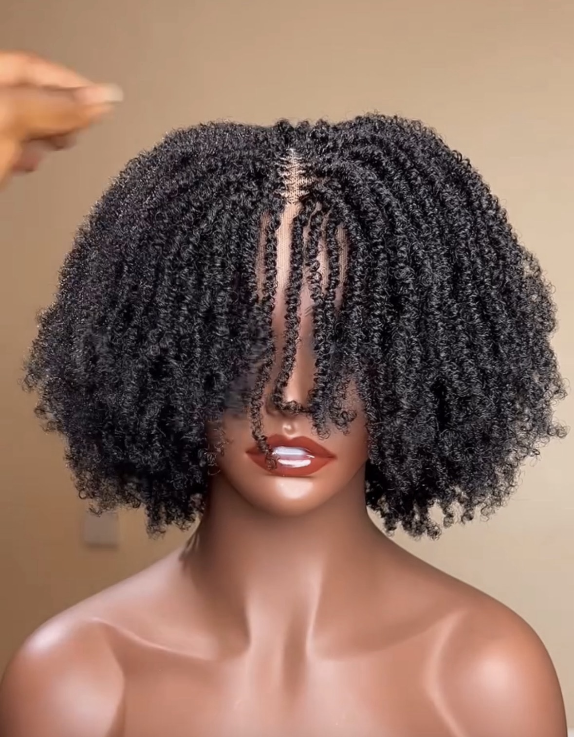 Konadu Twist Bob Unit – Handmade Kinky Twist Lace Wig | Natural Afro Texture🛍️ - Image 8