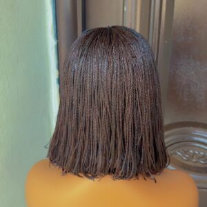 Micro Senegalese Twist Bob Braided Wig – Lace Front | Natural Black