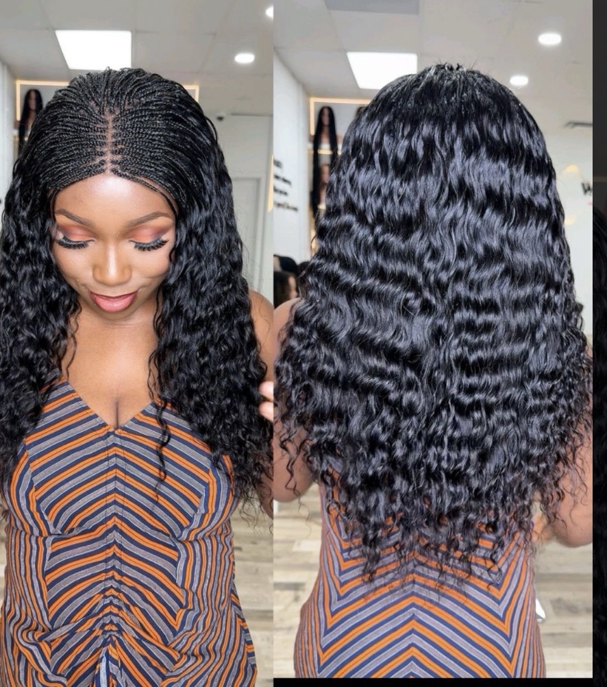 Easter Sales 🛍️🛍️ | Style: 18” Hybrid Human Hair Micro-Braid Deep Wave - Image 4