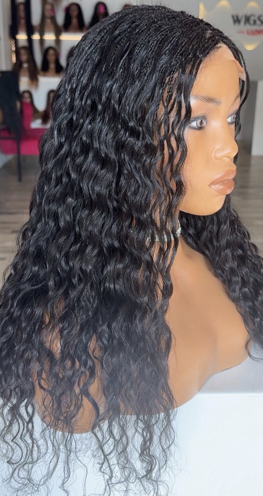 Easter Sales 🛍️🛍️ | Style: 18” Hybrid Human Hair Micro-Braid Deep Wave - Image 2