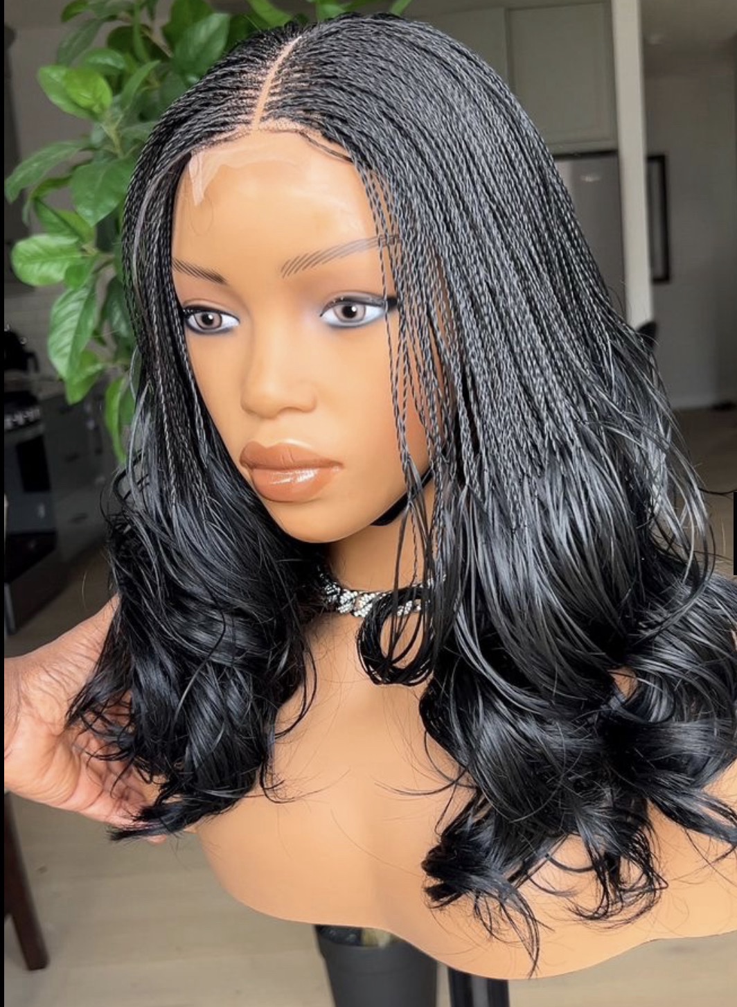 Indiana Silky Microtwists | Premium Hybrid Human Hair Lace Frontal - Image 2