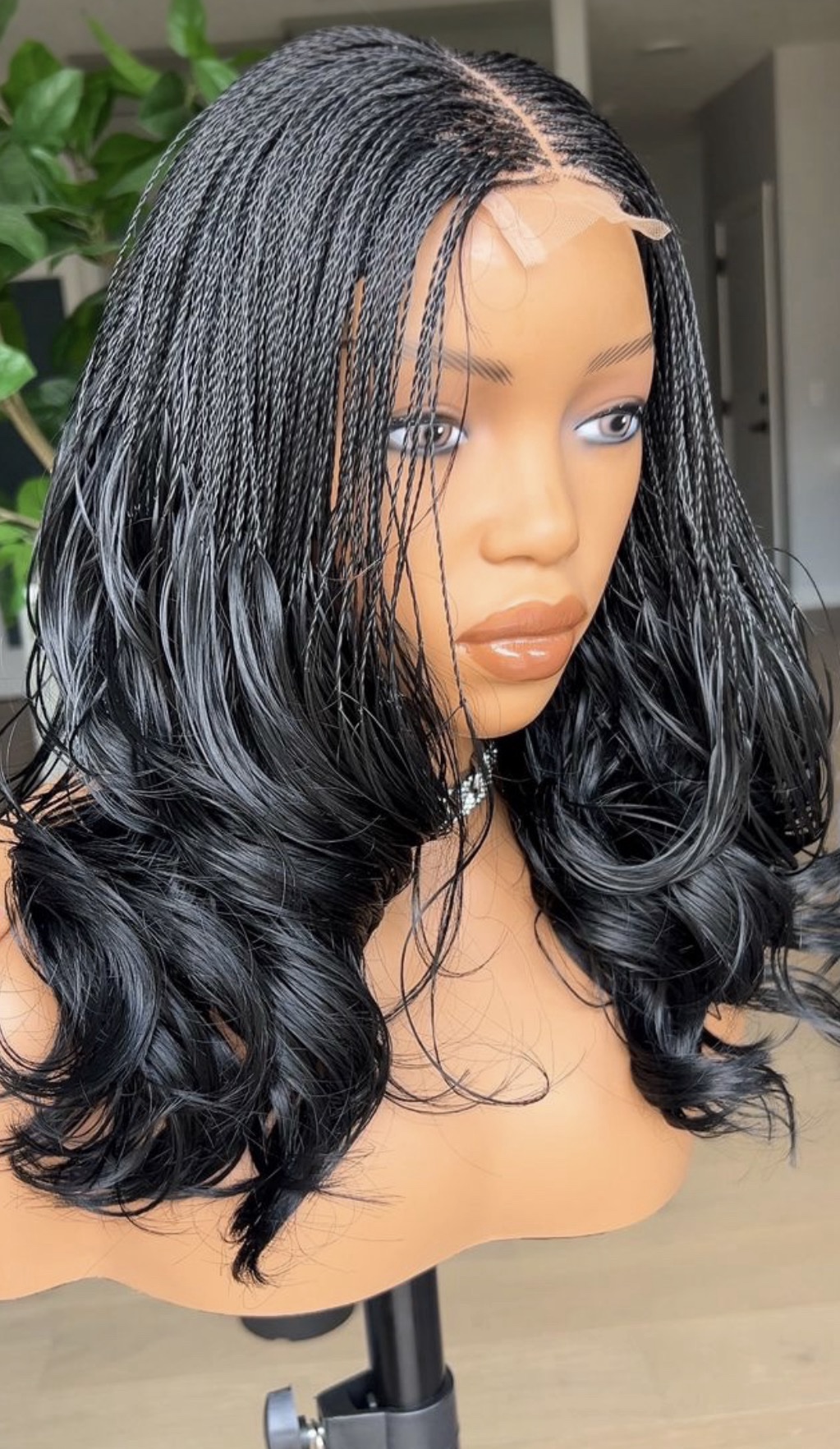 Indiana Silky Microtwists | Premium Hybrid Human Hair Lace Frontal - Image 3