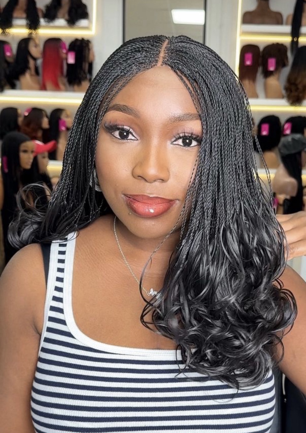 Indiana Silky Microtwists | Premium Hybrid Human Hair Lace Frontal - Image 4