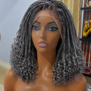 Pepper and salt faux loc dreadlock