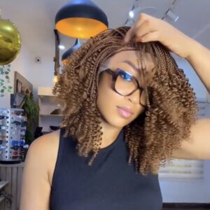 Kandy Micro Braid Unit – Curly Ends Glueless Braided Wig | Lightweight & Natural Finish