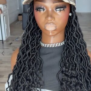 Curly Locs Hat Wig
