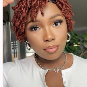 Afro kinky pixie ( Burgundy)