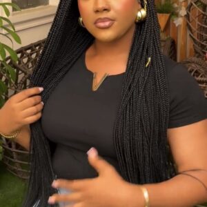 Side part cornrow wig