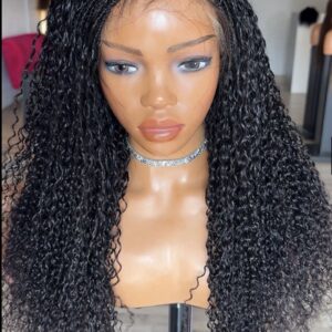 24” human hair microtwists HD full lacewig