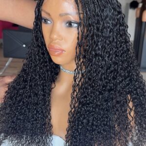 24" human hair microtwists HD full lacewig