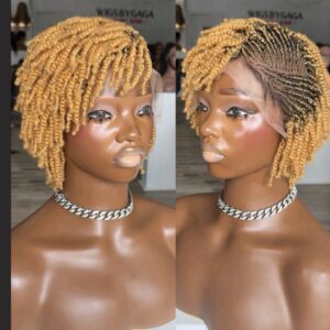 Afro kinky cornrow (blonde )